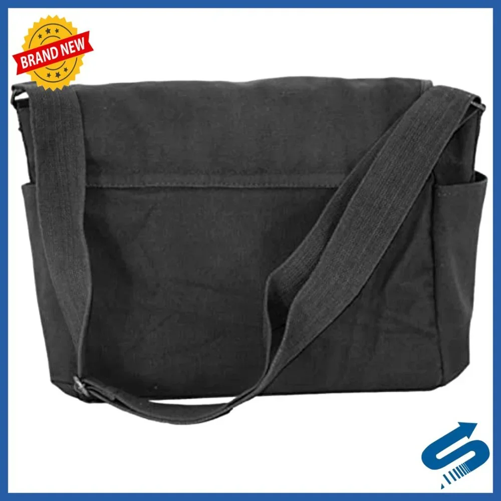 Heavyweight Cotton Canvas Military Messenger Bag Classic Unisex Adjustable Strap